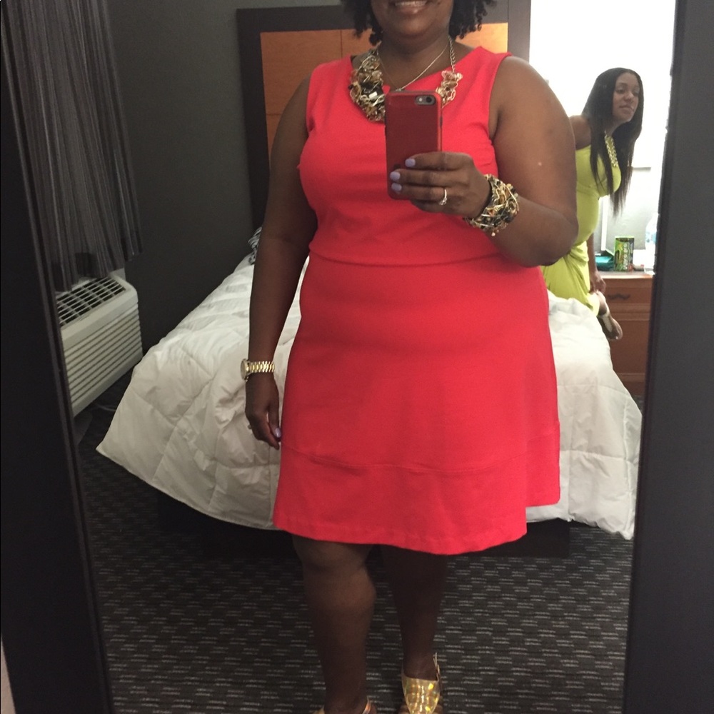 Coral Sleeveless Dress